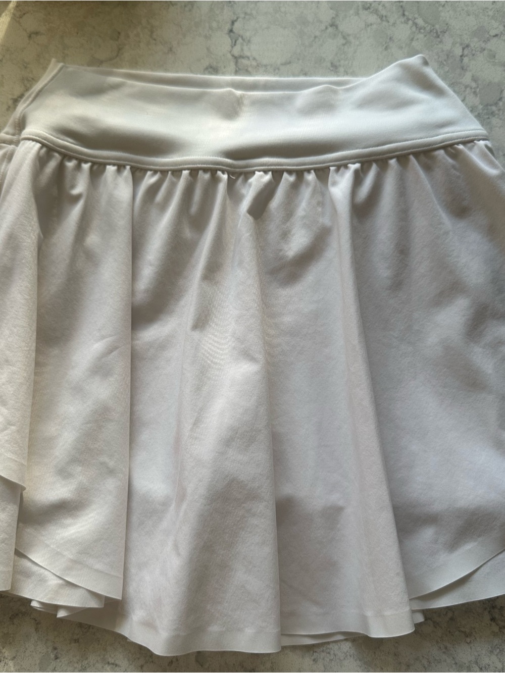 aerie White Circle Skirt with Elastic Waistband